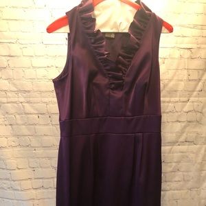Plum strapless dress